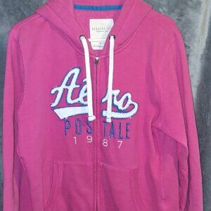 AEROPOSTLE PINK ZIP UP HOODIE